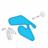 OEM 2009 Pontiac G8 Serpentine Belt Diagram - 92248982