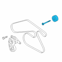 OEM Pontiac G8 Idler Pulley Diagram - 92221551