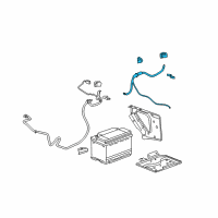 OEM 2009 GMC Sierra 1500 Cable Asm-Battery Negative Diagram - 22846473