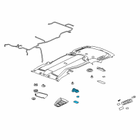 OEM Pontiac Montana Lamp Asm-Dome & Reading *Gray Diagram - 15836227