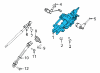 OEM 2022 Ford F-150 Steering Column Diagram - ML3Z3C529C