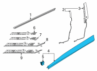 OEM 2021 Ford Mustang Mach-E MOULDING - DOOR OUTSIDE Diagram - LJ8Z-5820878-AA