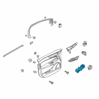 OEM Ford Edge Window Switch Diagram - GT4Z-14529-AA