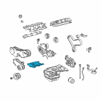 OEM 1995 Toyota Camry Lower Oil Pan Baffle Plate Diagram - 12121-0A011