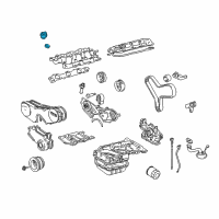 OEM 2009 Toyota Highlander Filler Cap Diagram - 12180-20040