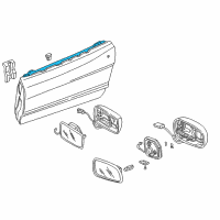 OEM 1991 Acura NSX Molding Assembly, Passenger Side Door (Berlina Black) Diagram - 72410-SL0-003ZB