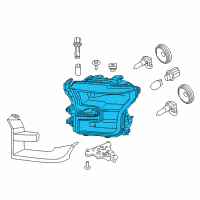 OEM Ford F-150 Composite Headlamp Diagram - FL3Z-13008-B