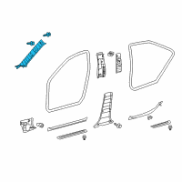 OEM 2012 Toyota Camry Windshield Pillar Trim Diagram - 62220-06191-A0