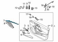 OEM BMW 228i xDrive Gran Coupe DECORATIVE STRIP, DOOR LEFT Diagram - 51-41-9-870-122