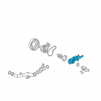 OEM 2003 Honda Civic Cover, Water Outlet Diagram - 19315-PZA-000