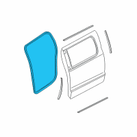 OEM Ram Dakota Seal-Rear Door Diagram - 55359712AJ