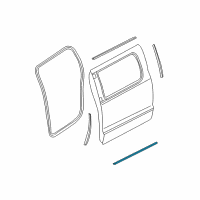 OEM 2005 Dodge Dakota Seal-Rear Door Diagram - 55359350AC