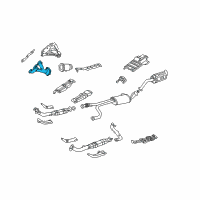 OEM 2000 Nissan Pathfinder Exhaust Manifold Assembly Diagram - 14006-1W600