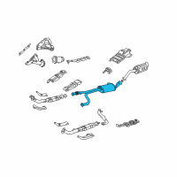 OEM 1996 Nissan Pathfinder Exhaust, Main Muffler Assembly Diagram - 20100-2W600