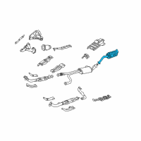 OEM 2000 Infiniti QX4 Post Muffler Assembly Diagram - 20350-1W365