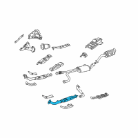 OEM 2000 Nissan Pathfinder Exhaust Tube Assembly, Front Diagram - 20020-1W600