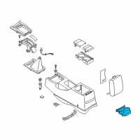 OEM 2000 Nissan Altima Cup Holder Assembly Diagram - 96965-0Z802