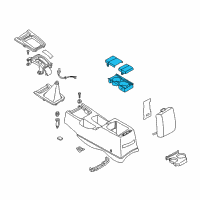 OEM 2001 Nissan Altima Cup Holder Assembly Dusk Diagram - 68430-0Z800