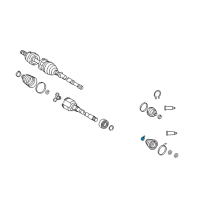 OEM 2004 Pontiac Vibe Clamp, Front Wheel Drive Shaft Cv Joint Boot Inner Diagram - 19205207