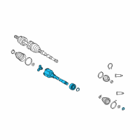 OEM 2005 Pontiac Vibe Housing, Front Wheel Drive Shaft Tri-Pot Joint Diagram - 88972699