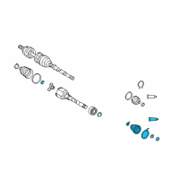 OEM Pontiac Vibe Boot Kit, Front Wheel Drive Shaft Tri-Pot Joint Diagram - 19205305