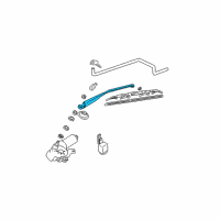 OEM Hyundai Accent Rear Wiper Arm Assembly Diagram - 98810-25000
