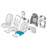 OEM 2018 BMW X6 Sports Seat Upholstery Parts, Right Diagram - 52-10-7-400-136