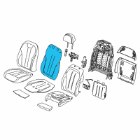 OEM 2015 BMW X6 Heating Element, Sports Backrest Diagram - 52-10-7-320-363