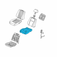 OEM 2001 Honda Accord Pad, L. FR. Seat Cushion (Tachi-S) Diagram - 81537-S87-A62