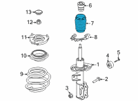 OEM Hyundai Santa Fe COVER-FR SUSPENSION STRUT DUST Diagram - 54625-P2000