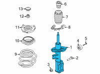 OEM 2022 Kia Sorento STRUT Assembly-Fr, LH Diagram - 54650P4050