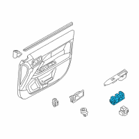 OEM Mercury Milan Window Switch Diagram - 6L2Z-14529-BAA