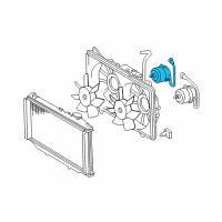 OEM 2004 Lexus IS300 Motor, Cooling Fan Diagram - 16363-46190