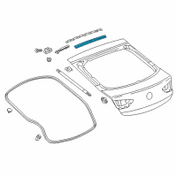 OEM 2019 Buick Regal Sportback Upper Weatherstrip Diagram - 39112800