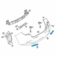 OEM Toyota Yaris iA Reflector Diagram - 52164-WB002