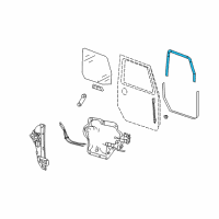 OEM 2008 Jeep Wrangler Channel-Glass Run Channel Upper Diagram - 55395920AD