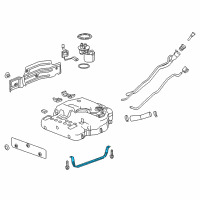 OEM 2022 Cadillac XT6 Tank Strap Diagram - 23353349