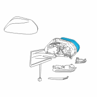 OEM 2021 Toyota Camry Mirror Glass Diagram - 87902-06190