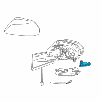 OEM 2019 Toyota Prius Lamp Assembly, Side Turn Diagram - 81730-47010