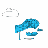 OEM Toyota Prius Mirror Assembly Diagram - 87910-47650