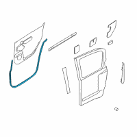 OEM Nissan Weatherstrip-Rear Door, RH Diagram - 82830-7S000