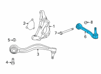 OEM 2022 Cadillac CT5 Rear Lower Control Arm Diagram - 84355722