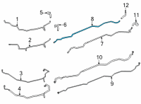 OEM 2021 Toyota Highlander Rear AC Line Diagram - 87208-0E230