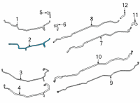 OEM 2021 Toyota Highlander Front AC Line Diagram - 87208-0E200