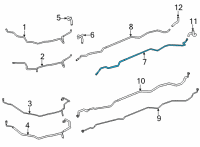 OEM 2020 Toyota Highlander Rear AC Line Diagram - 87208-0E240