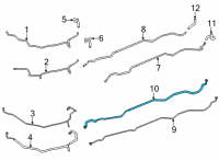 OEM 2020 Toyota Highlander AC Tube Diagram - 88717-0E340