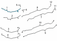 OEM 2021 Toyota Highlander Front AC Line Diagram - 87208-0E210