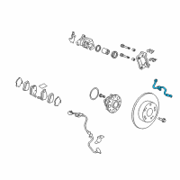 OEM Honda Crosstour Hose Set, Right Rear Brake Diagram - 01466-TP6-A00