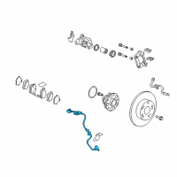 OEM Honda Accord Crosstour Sensor Assembly, Rear Diagram - 57470-TP6-A02