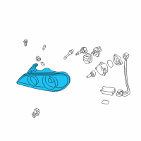 OEM Infiniti I35 Headlamp Housing Assembly, Right Diagram - 26025-5Y800